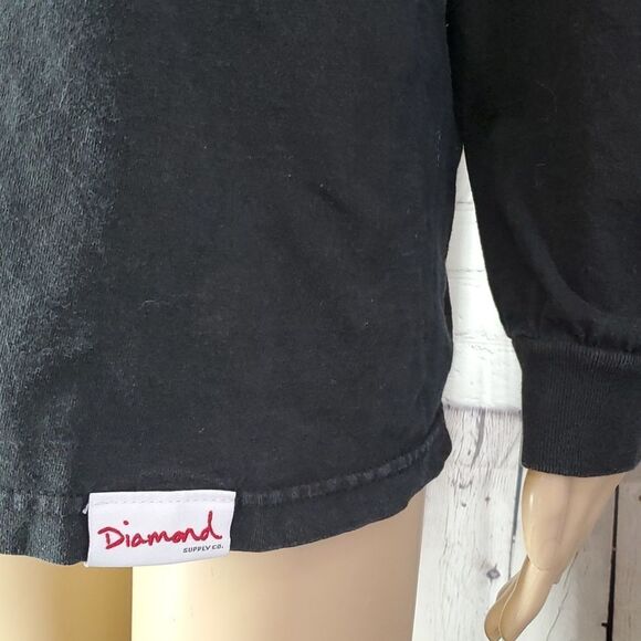 Diamond Supply Co. Long Sleeve Reaper See You in Hell Graphic Print Sleeves SZ M - Picture 7 of 11